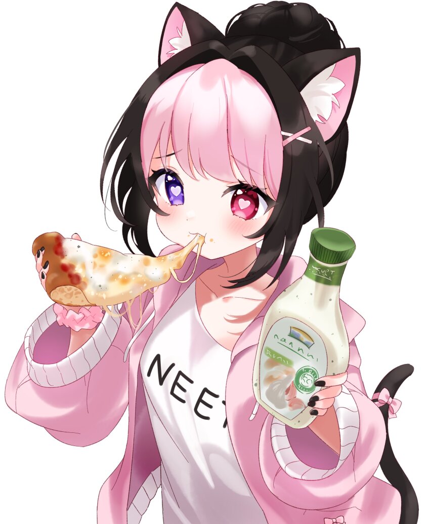 1girl, absurdres, animal_ears, artist_request, black_hair, blush, bottle, darlingstrawb