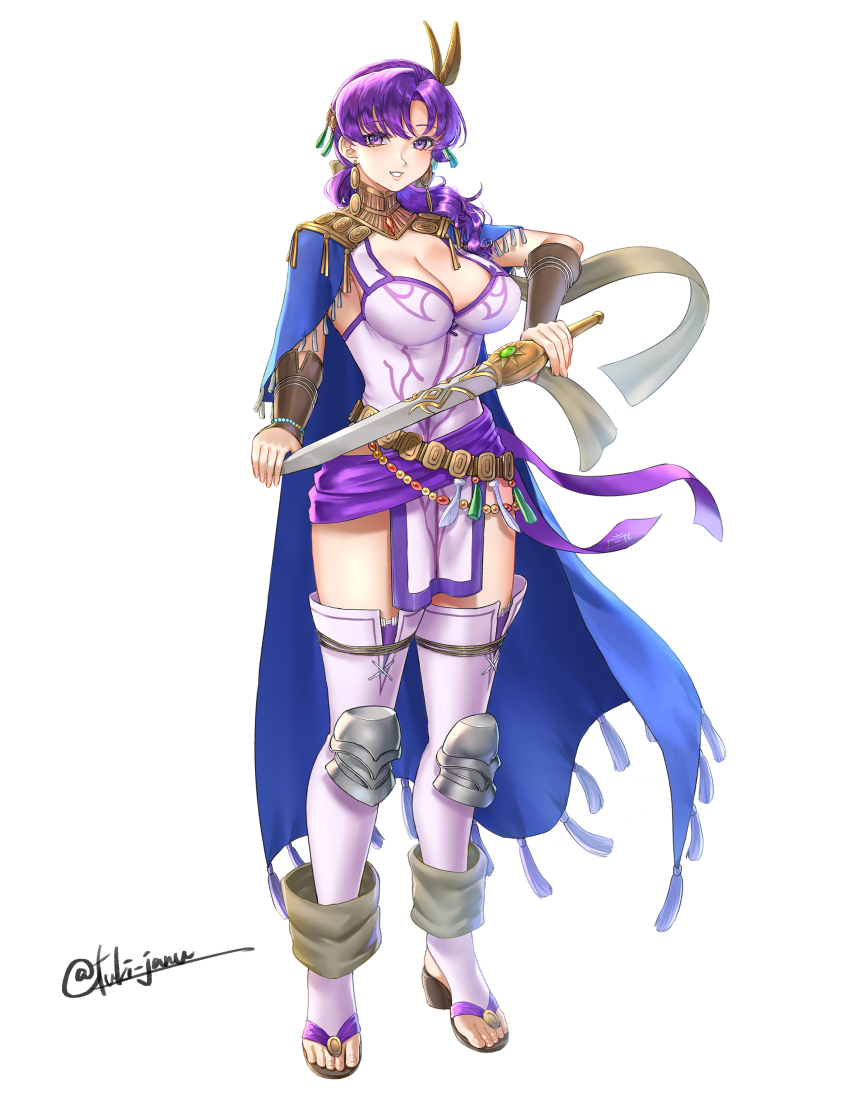 1girl, absurdres, alternate_costume, blue_cape, breasts, cape, cleavage, fire_emblem