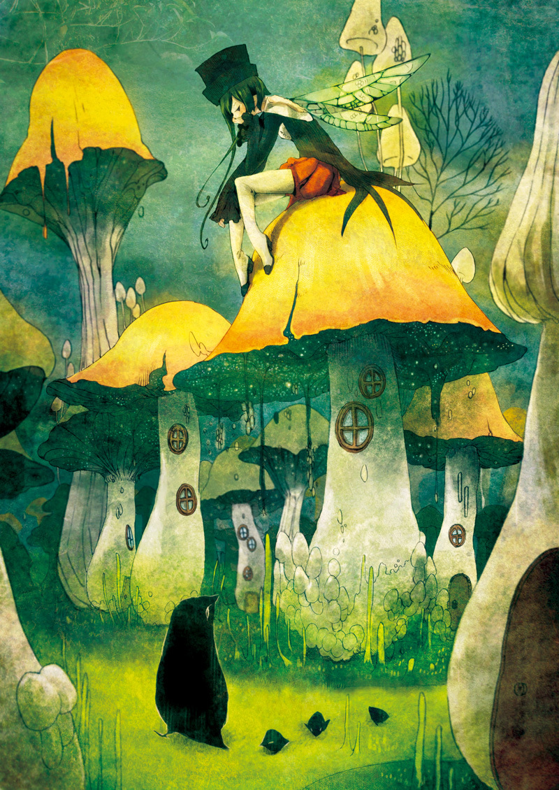 bad_id, bad_pixiv_id, bird, fairy, hat, koto_mutsu, mini_person, minigirl