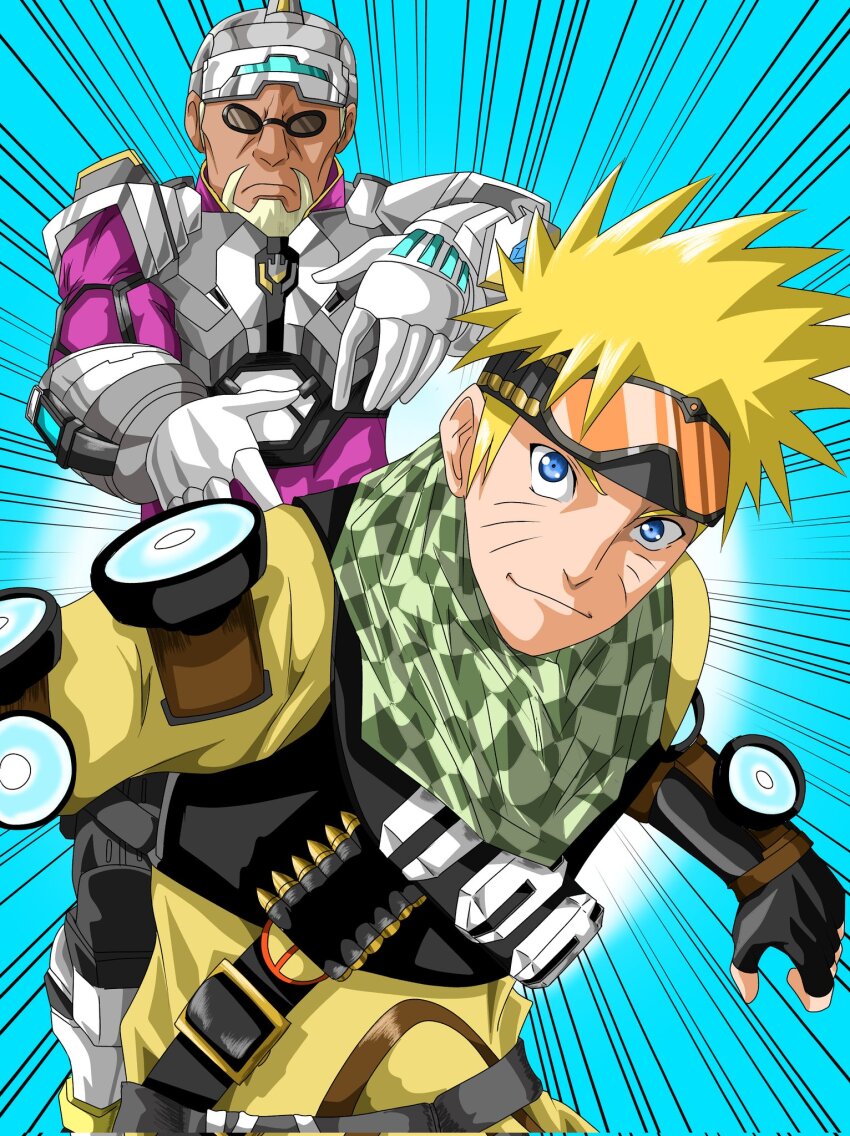 2boys, apex_legends, assault_visor, beard, belt, black_belt, black_gloves, blonde_hair