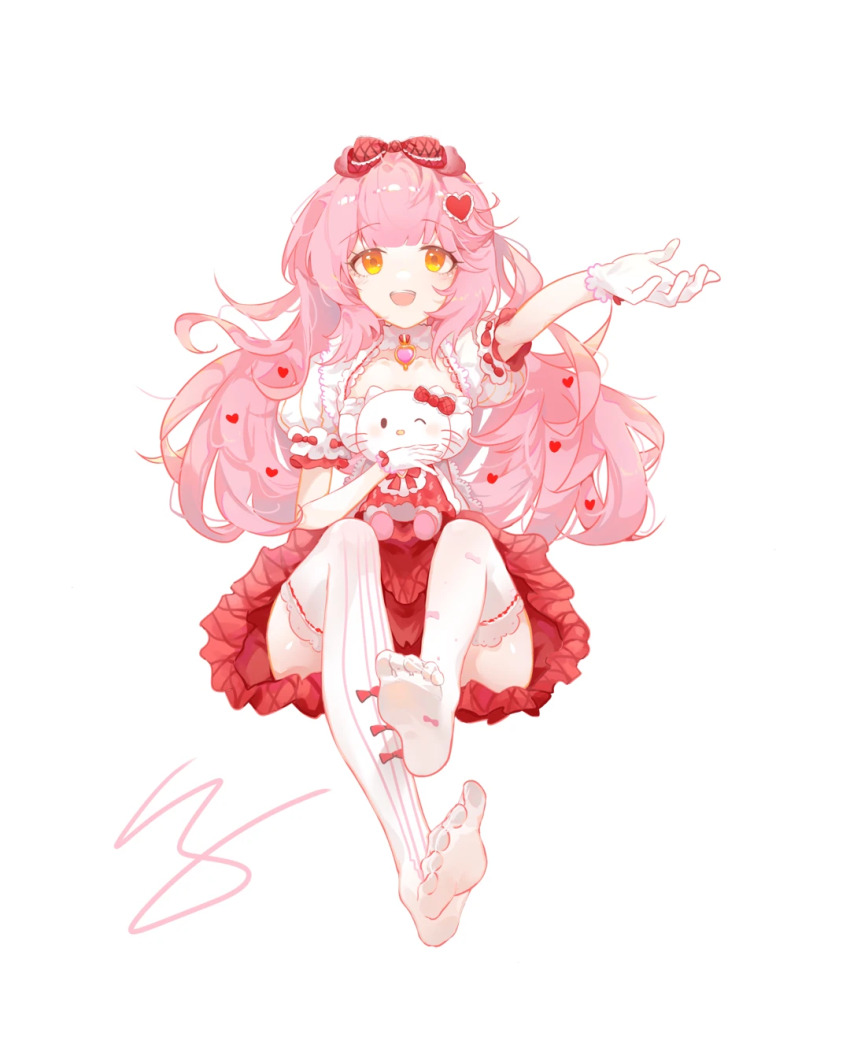 1girl, :d, arknights, bow, chinese_commentary, collarbone, commentary_request, eyes_visible_through_hair