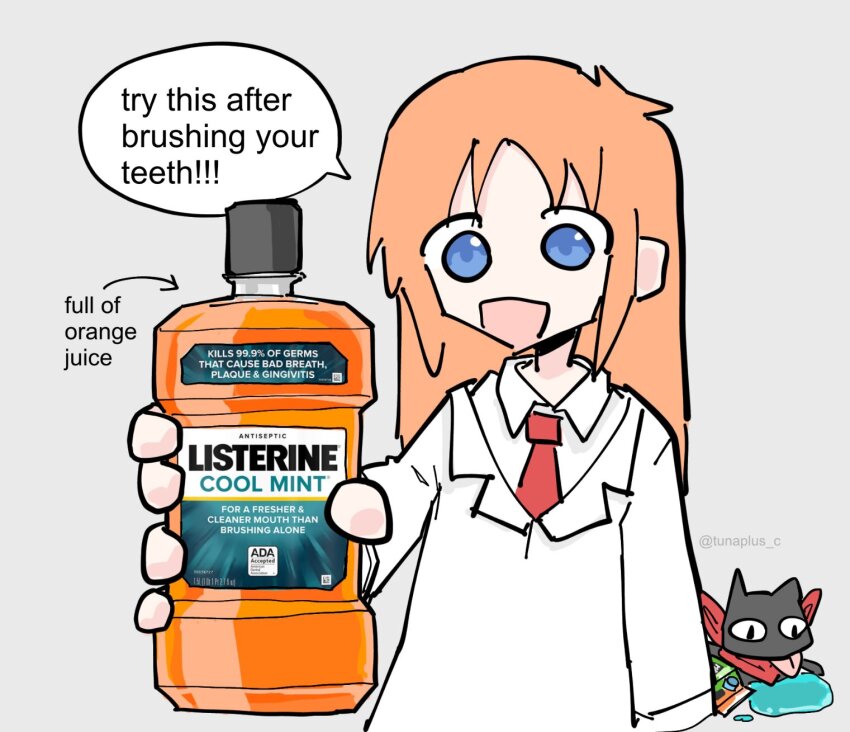 animal, blue_eyes, bottle, carton, cat, english_text, grey_background, highres