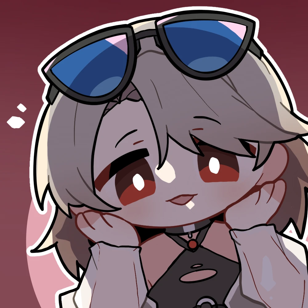 1girl, black_choker, chibi, choker, elivagar_(honkai_gakuen), eyewear_on_head, grey_hair, honkai_(series)