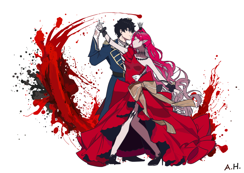 1boy, 1girl, absurdres, alexander_herrington, baobhan_sith_(exhibition_attire)_(fate), baobhan_sith_(fate), baobhan_sith_(fgo_fes._2024)_(fate), baobhan_sith_(swimsuit_pretender)_(third_ascension)_(fate)