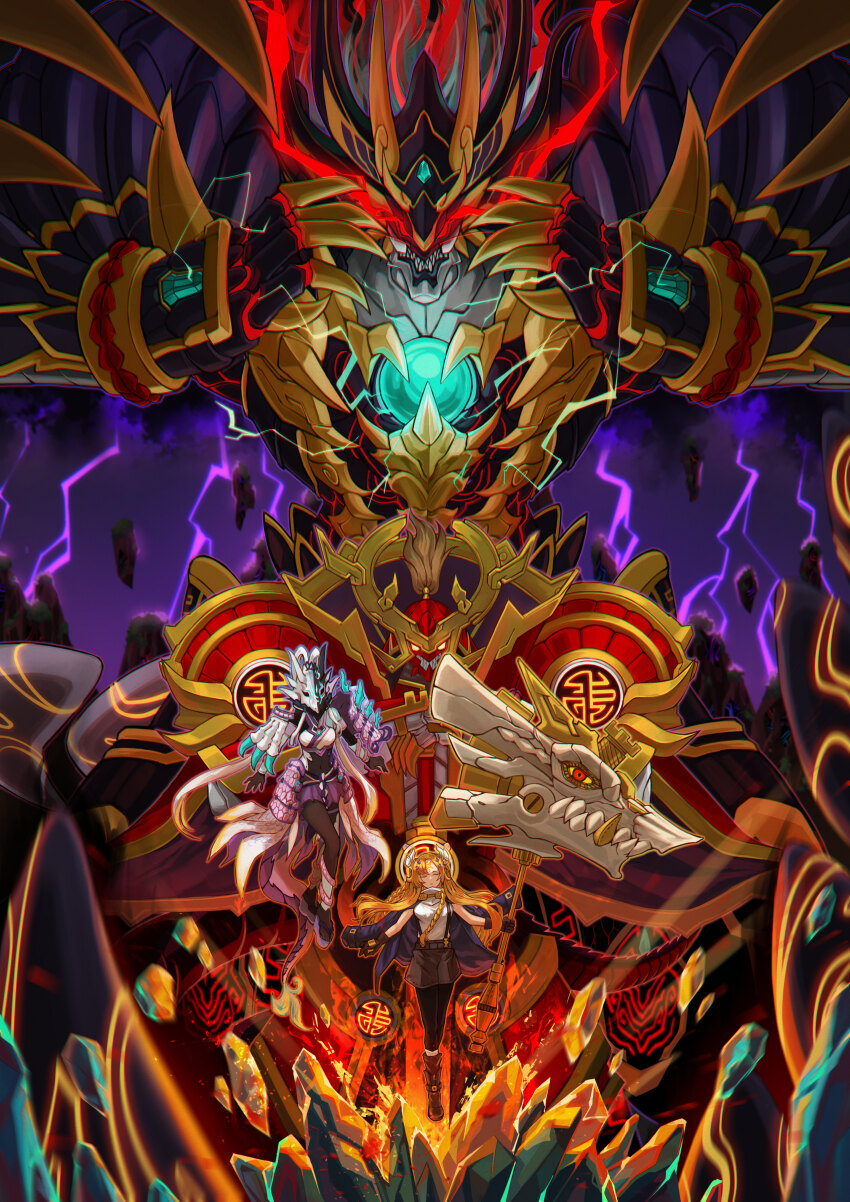 2boys, 2girls, absurdres, armor, artist_name, artist_request, blonde_hair, bodysuit