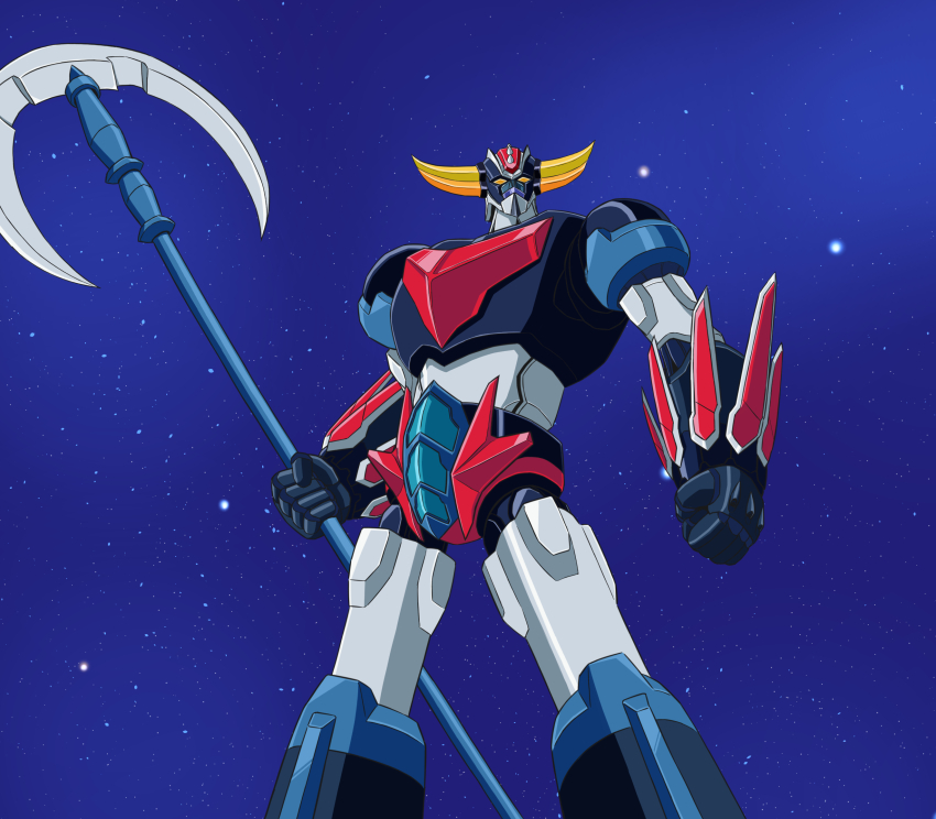 clenched_hand, eccu7732, grendizer, grendizer_(grendizer_u), grendizer_u, highres, holding, holding_polearm