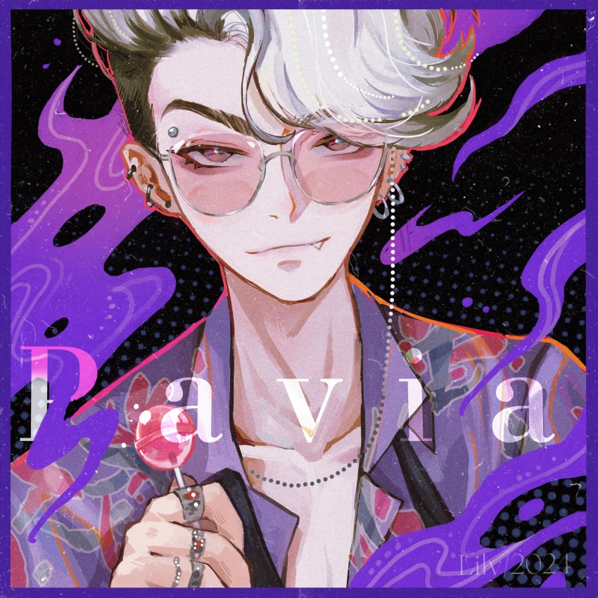 1boy, 2024, :3, absurdres, artist_name, black_background, border, candy