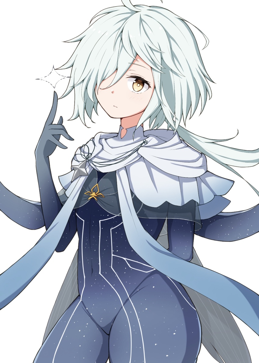 1other, ahoge, azuki_(ne_4zk), bodysuit, covered_navel, fate/grand_order, fate_(series), hair_over_one_eye