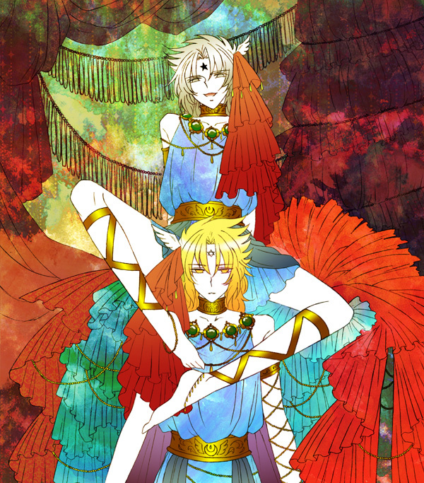 hypnos_(saint_seiya), male_focus, saint_seiya, siblings, thanatos_(saint_seiya), twins, yaoi