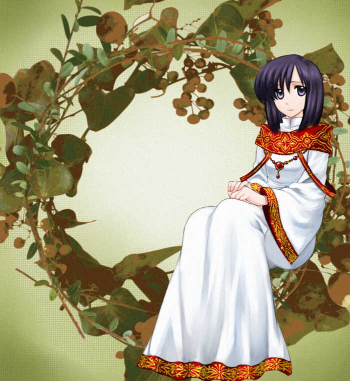 bo_(774berry), dress, fire_emblem, fire_emblem:_genealogy_of_the_holy_war, muirne_(fire_emblem), nintendo, purple_eyes, purple_hair