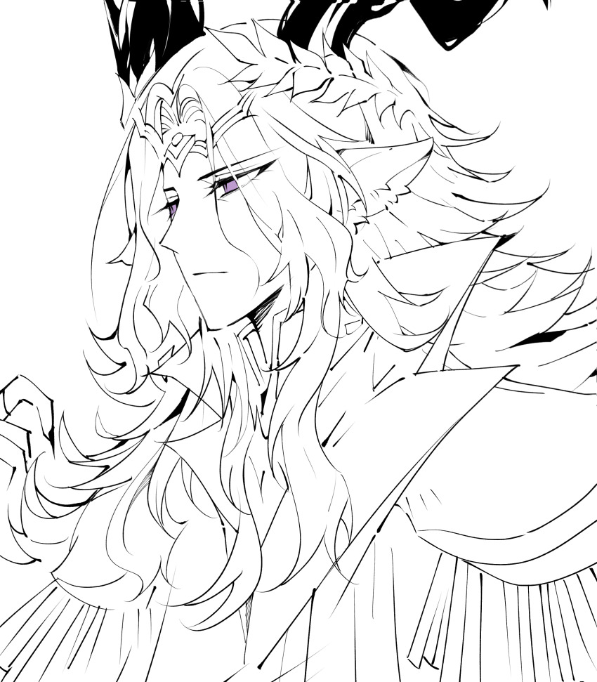 1boy, absurdres, alabaster_(fuzixi17884), animal_ears, antlers, arknights, cape, chinese_commentary