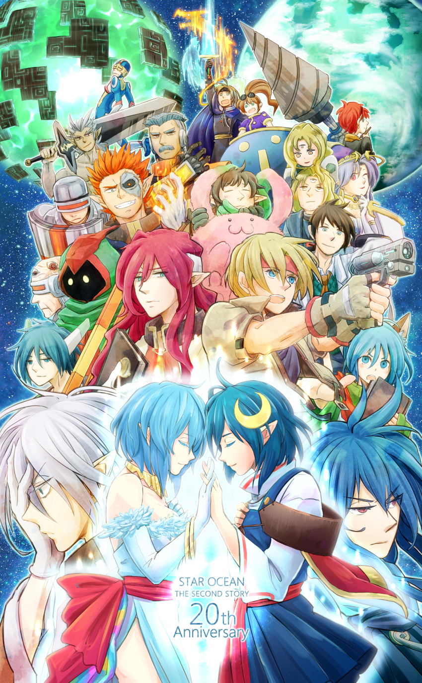 absurdres, ashton_anchors, blue_hair, bowman_jean, celine_jules, chisato_madison, claude_c._kenny, closed_mouth