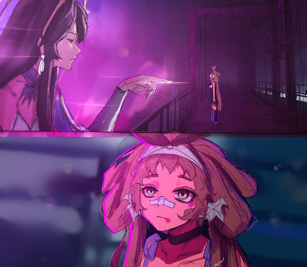 1girl, blade_runner_(1982_movie), blade_runner_(series), blade_runner_2049, goslingposting_(meme), green_eyes, green_hair, long_hair