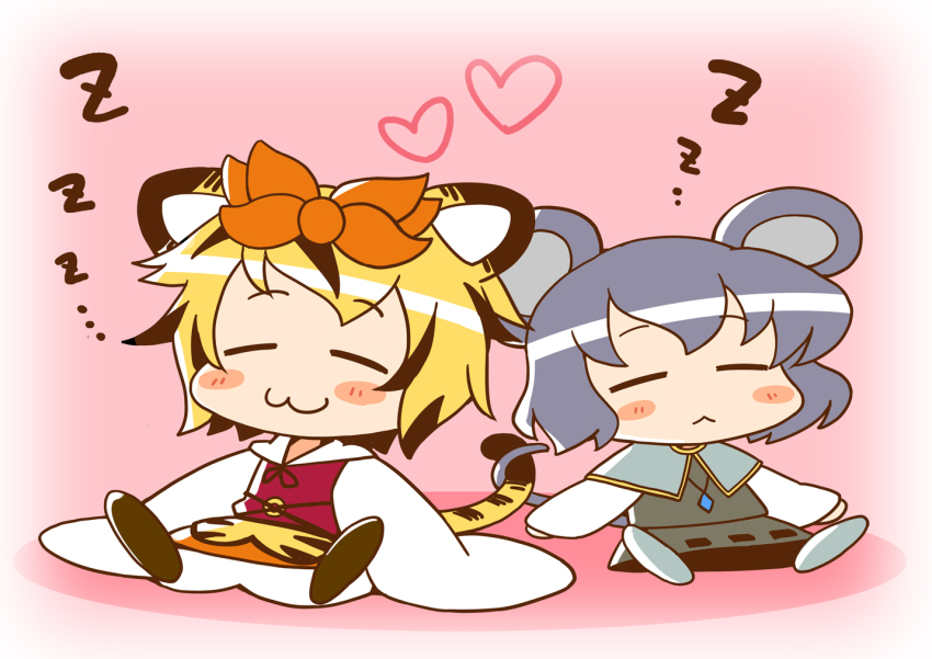 2girls, :<, :3, azuharu, azumi_haruhito, bad_id, bad_pixiv_id, chibi