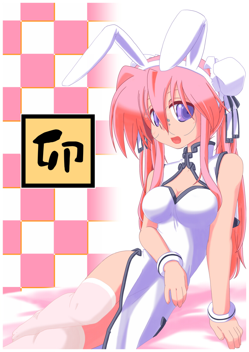 00s, animal_ears, bracelet, bun_cover, china_dress, chinese_clothes, cleavage_cutout, clothing_cutout