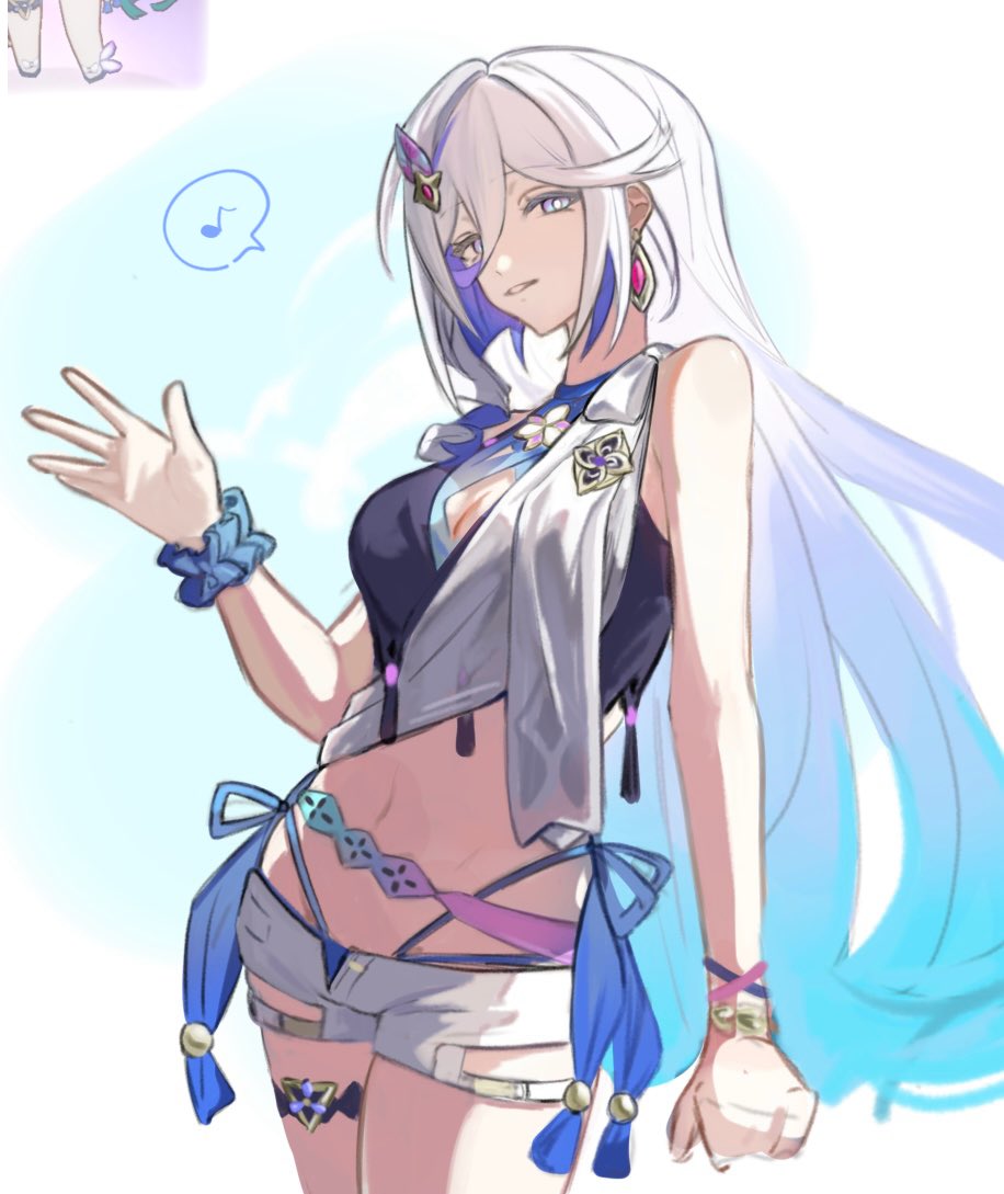 1girl, animal_ears, bikini, blue_bikini, bracelet, breasts, cleavage_cutout, clothing_cutout