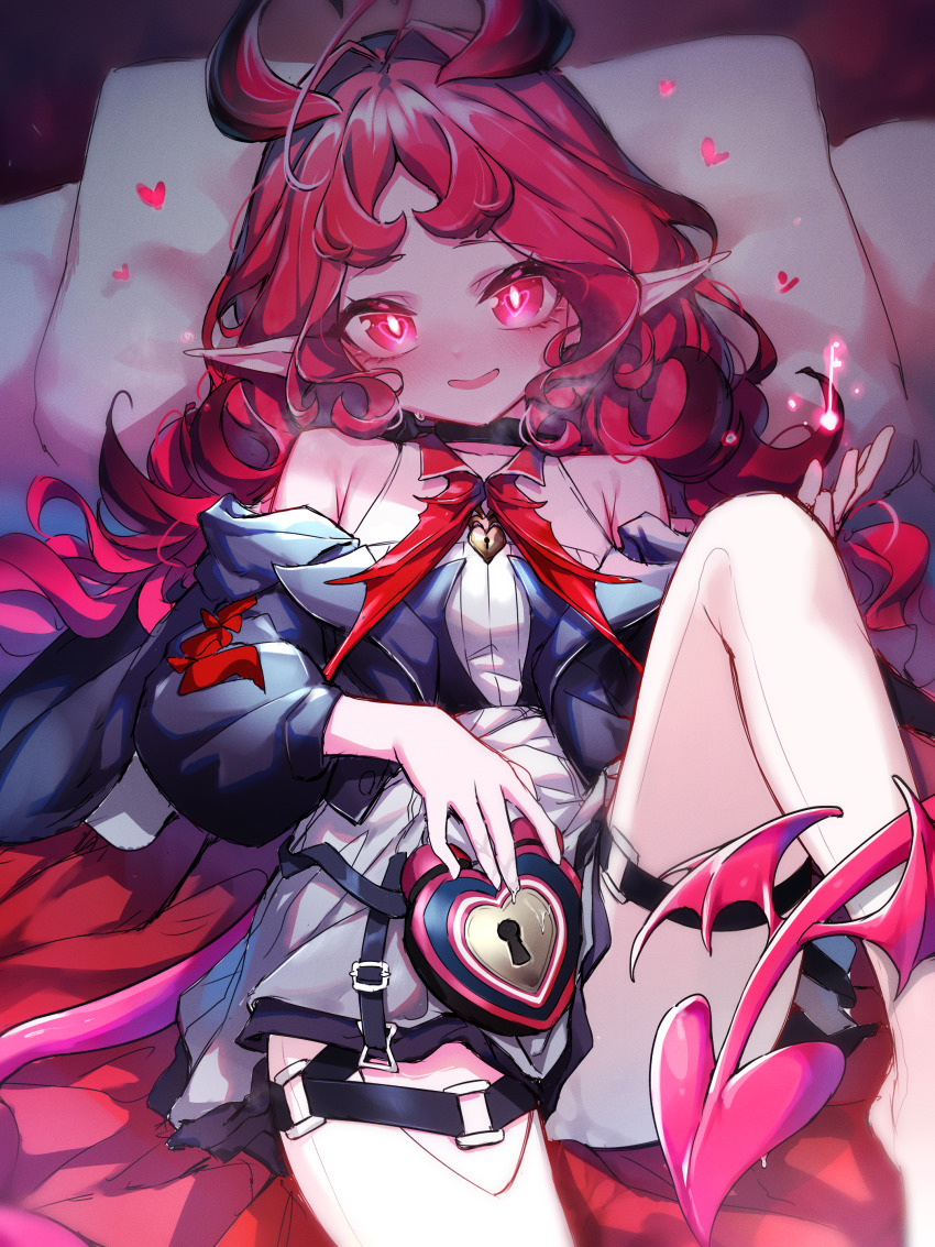 1girl, absurdres, arknights, bare_shoulders, black_jacket, dress, heart, highres