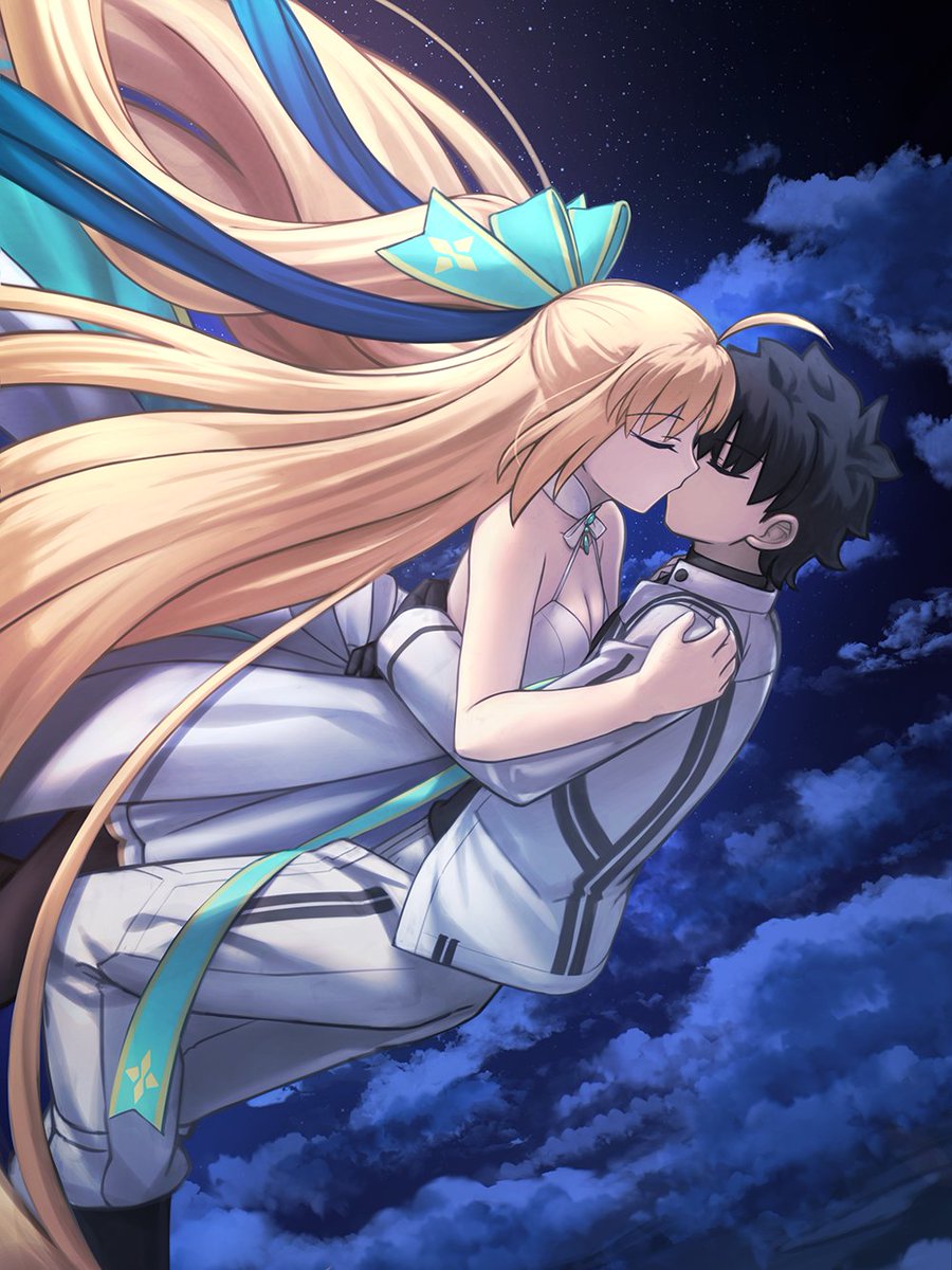 1boy, 1girl, ahoge, artoria_caster_(fate), artoria_caster_(hopewill_camelot)_(fate), artoria_caster_(swimsuit)_(fate), artoria_caster_(third_ascension)_(fate), artoria_pendragon_(fate)