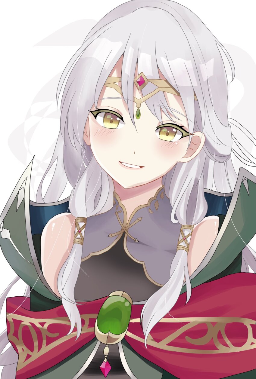 1girl, blush, circlet, commentary_request, fire_emblem, fire_emblem:_radiant_dawn, fire_emblem_heroes, gem