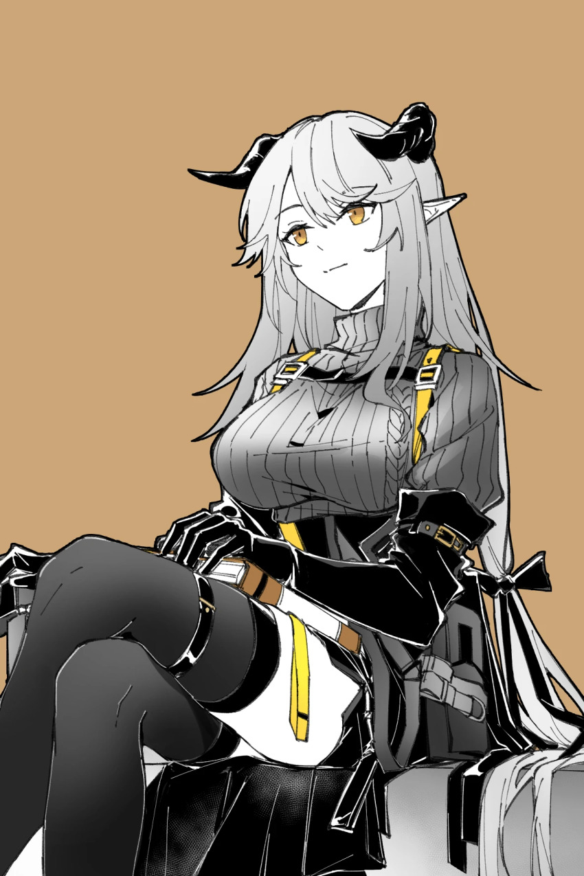 1girl, arknights, book, bow, brown_background, chinese_commentary, closed_mouth, commentary_request