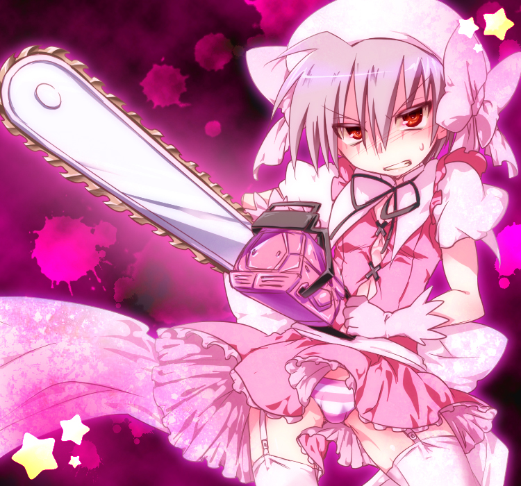 10s, 1boy, aikawa_ayumu, bad_id, bad_pixiv_id, blood, bow, bulge