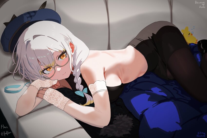 1girl, absurdres, artist_name, backless_dress, backless_outfit, bare_shoulders, black_dress, braid