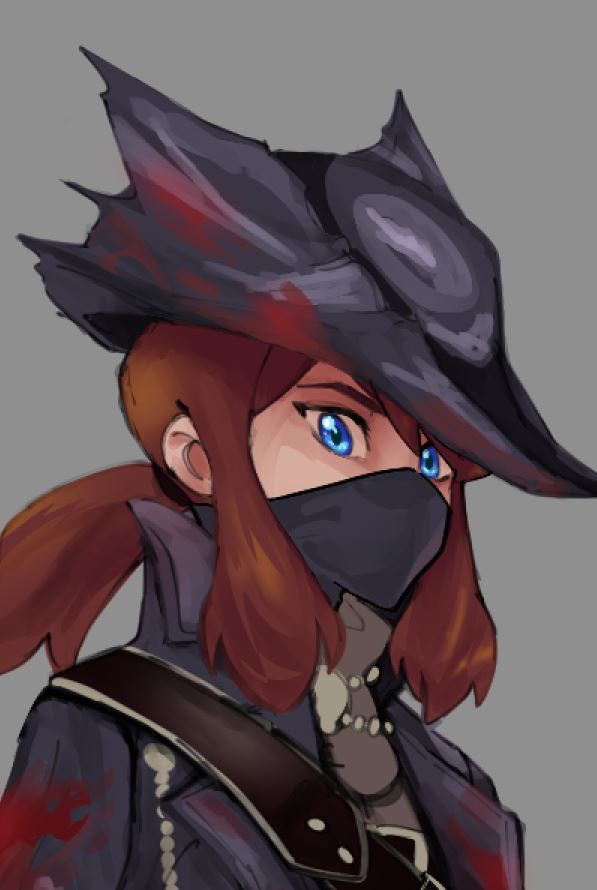 a_hat_in_time, aged_up, belt, black_belt, black_coat, black_hat, black_mask, blood