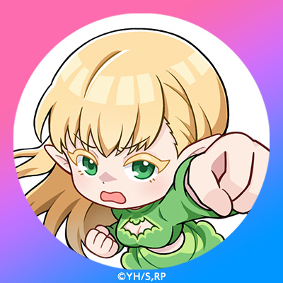 1girl, 2.5_jigen_no_ririsa, 2.5_jigen_no_ririsa_tenshitachi_no_stage, blonde_hair, blue_border, border, breasts, chibi