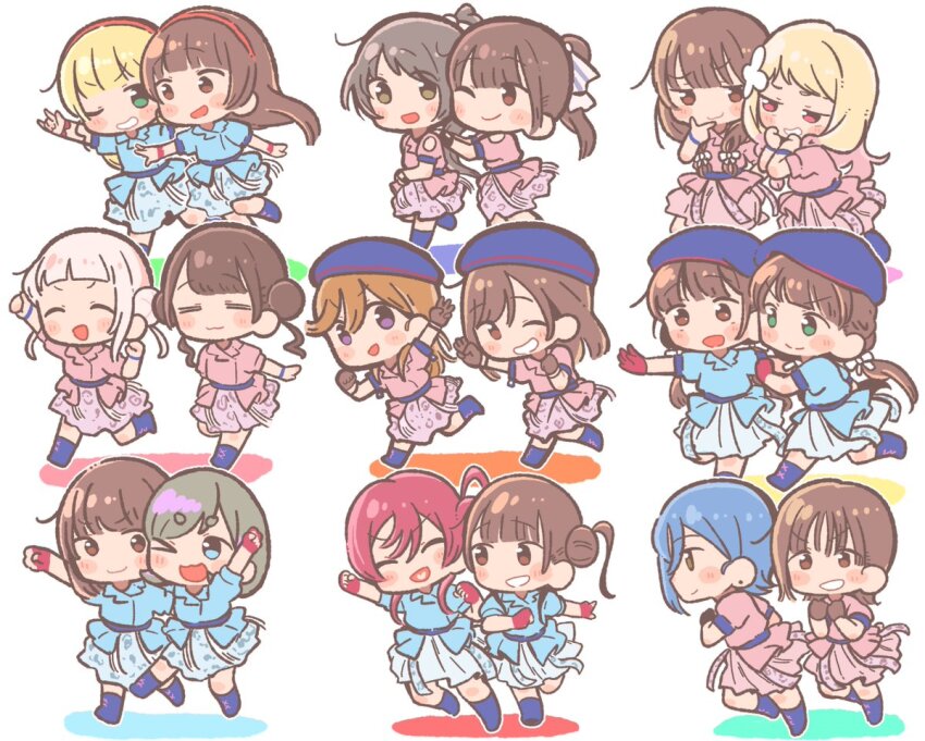 >_o, 6+girls, ;d, ^_^, aoyama_nagisa, arashi_chisato, bad_id, bad_twitter_id
