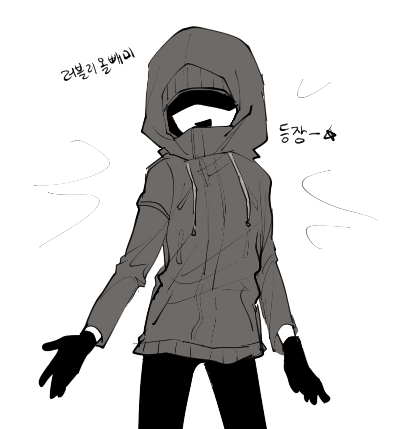 1boy, black_gloves, black_pants, brown_jacket, commentary_request, covered_eyes, cowboy_shot, drawstring