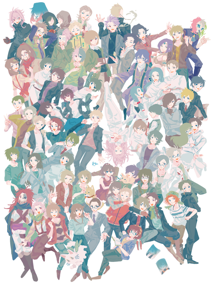 6+boys, 6+girls, ^_^, absolutely_everyone, aiba_ibuki, aiba_yuusuke, annie_(saibou_shinkyoku), apron