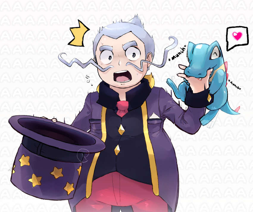 1boy, ^^^, biting, biting_another's_hand, black_eyes, black_shirt, coat, commentary_request