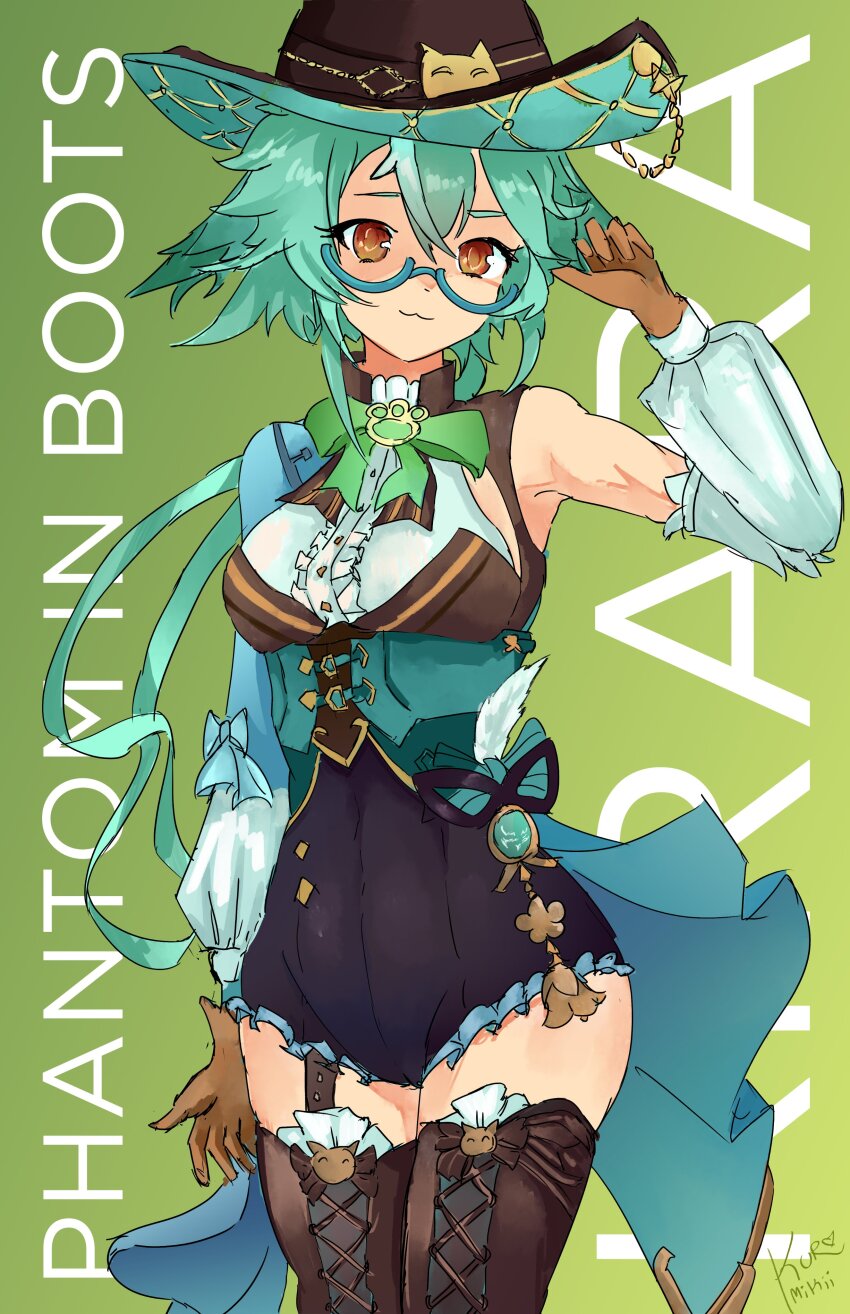 1girl, :3, absurdres, animal_ears, armpits, artist_name, bare_shoulders, black_gloves