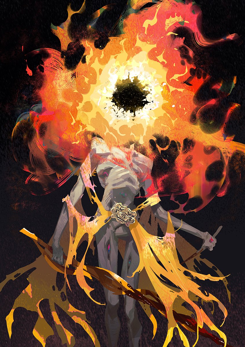 1boy, black_background, blood, bloody_weapon, dark-skinned_male, dark_skin, dual_wielding, elden_ring