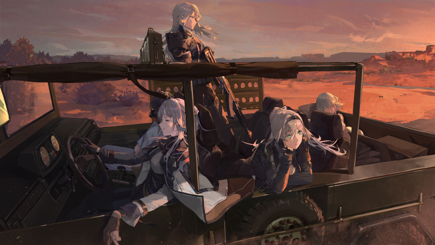 5girls, absurdres, ak-12_(girls'_frontline), ak-15, ak-15_(girls'_frontline), ak-15_(mod3)_(girls'_frontline), an-94_(girls'_frontline), an-94_(mod3)_(girls'_frontline)