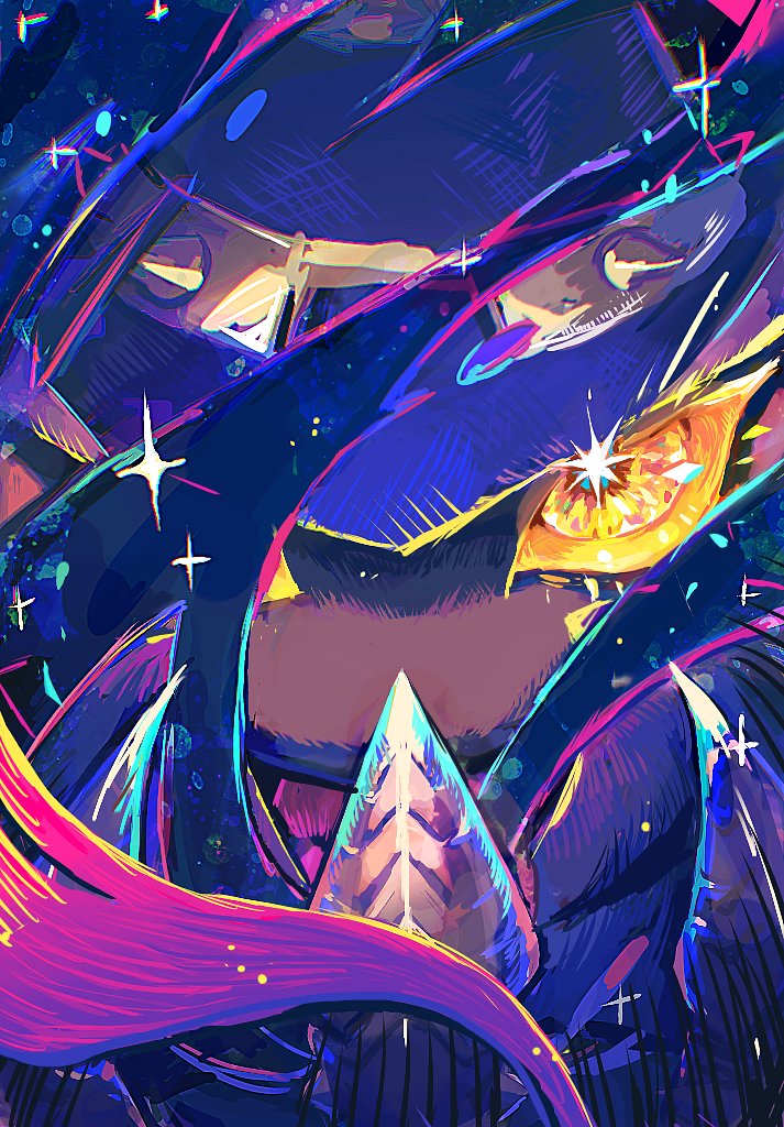 1boy, blue_hat, furry, furry_male, glowing, glowing_eyes, hat, holding