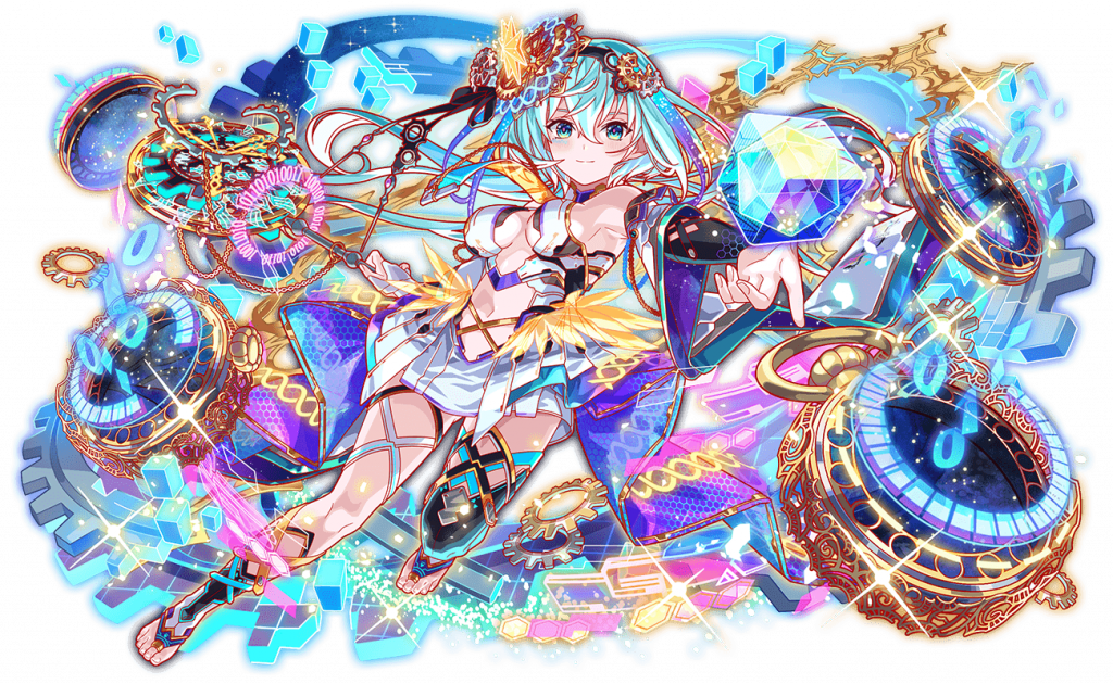 adapted_costume, alternate_costume, aqua_hair, armpits, artist_request, asymmetrical_legwear, bare_shoulders, black_hairband