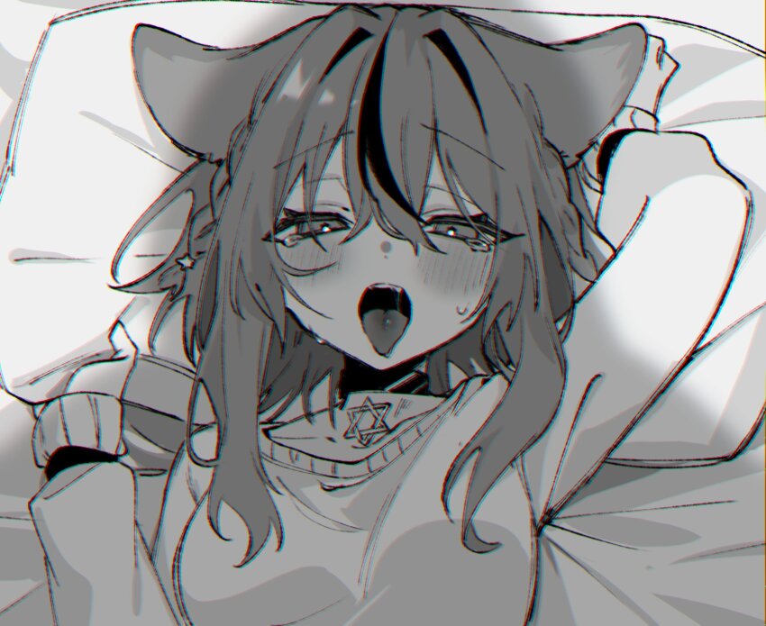 1girl, animal_ears, asano_yoru, asano_yoru_(artist), breasts, choker, fox_ears, fox_girl