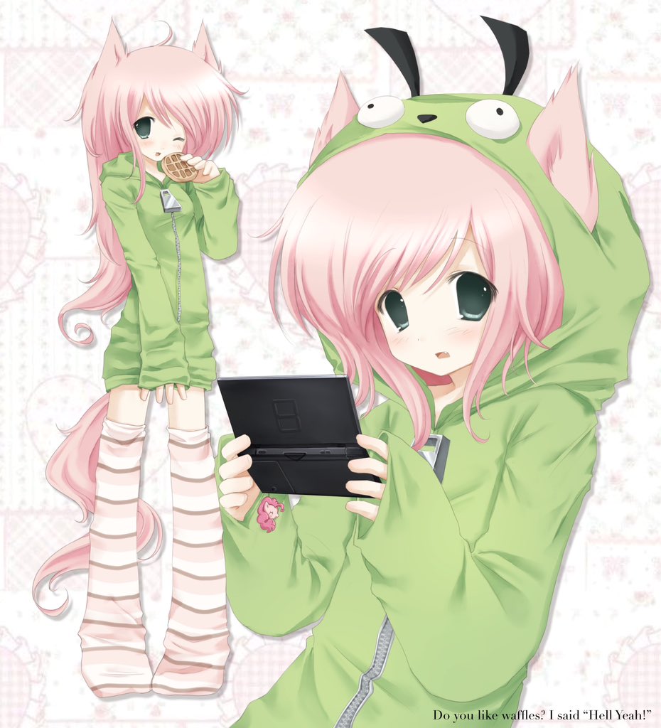 1girl, 2000s_(style), animal_ears, antonymph, aqua_eyes, character_charm, charm_(object), commentary