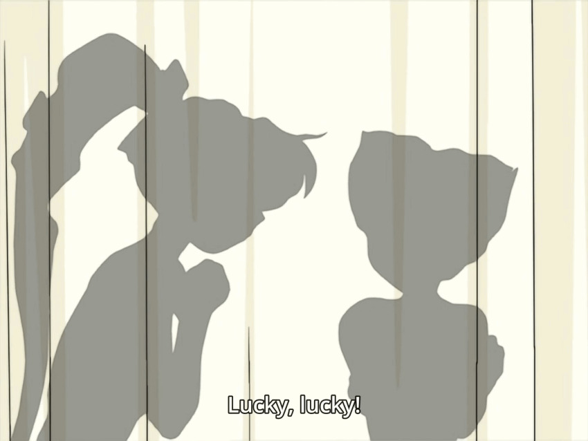 1990s_(style), 2girls, android, animated, animated_gif, behind_curtains, breast_hold, breast_lift, breast_poke, breasts, censored, comparison, convenient_censoring, crossed_arms, curtains, english_text, female_focus, height_difference, holding, indoors, karinka_(koutetsu_tenshi_kurumi), koutetsu_tenshi_kurumi, kurumi_(koutetsu_tenshi_kurumi), large_breasts, long_hair, multiple_girls, nude, poking, ponytail, retro_artstyle, short_hair, silhouette, size_comparison, size_difference, small_breasts, standing, subtitled, talking, text_focus, very_long_hair