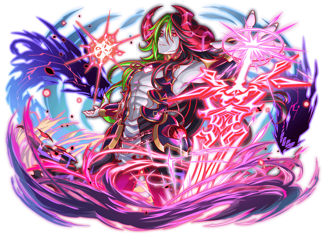 abs, alternate_costume, alternate_eye_color, alternate_hair_length_(longer), alternate_hairstyle, alternate_horns, alternate_skin_color, artist_request