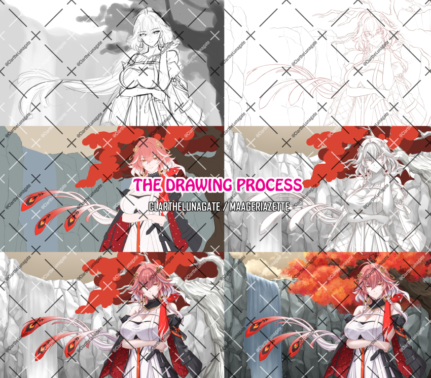 1girl, ahoge, arm_under_breasts, artist_name, bare_shoulders, black_collar, black_jacket, black_sleeves