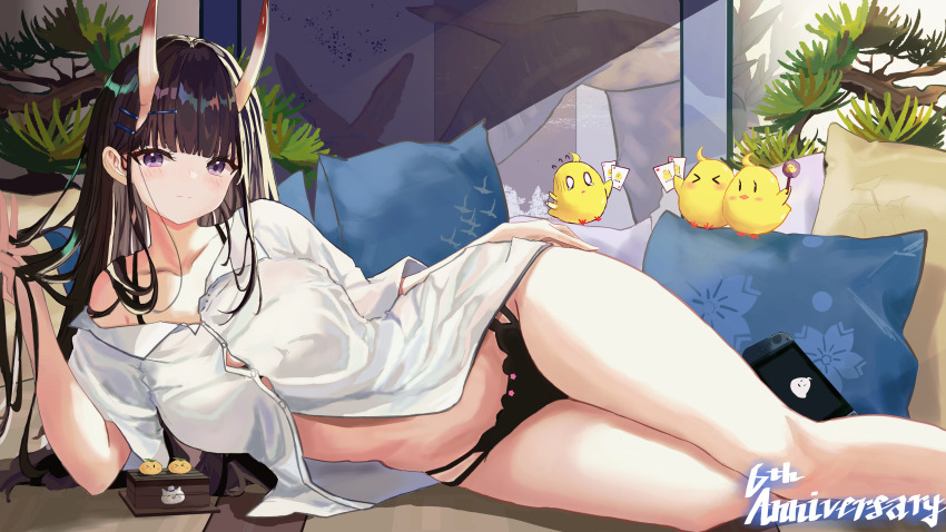 >_<, 1girl, absurdres, azur_lane, black_hair, black_panties, breasts, feet_out_of_frame