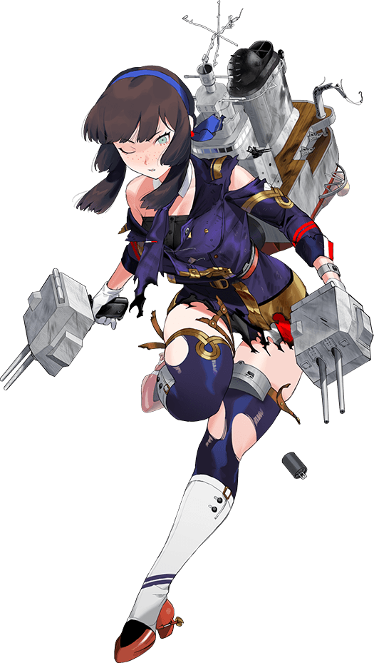 1girl, akira_(kadokawa), antennae, battle_damage, blue_dress, blue_hairband, boots, brown_hair