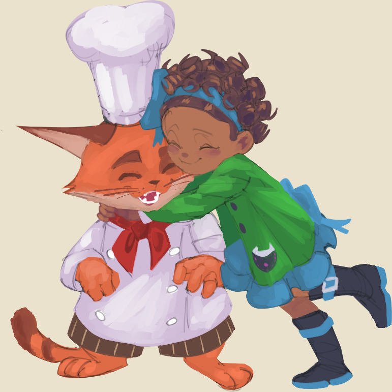 2girls, a_hat_in_time, animal_ears, animal_feet, animal_print, arms_around_neck, back_bow, belt