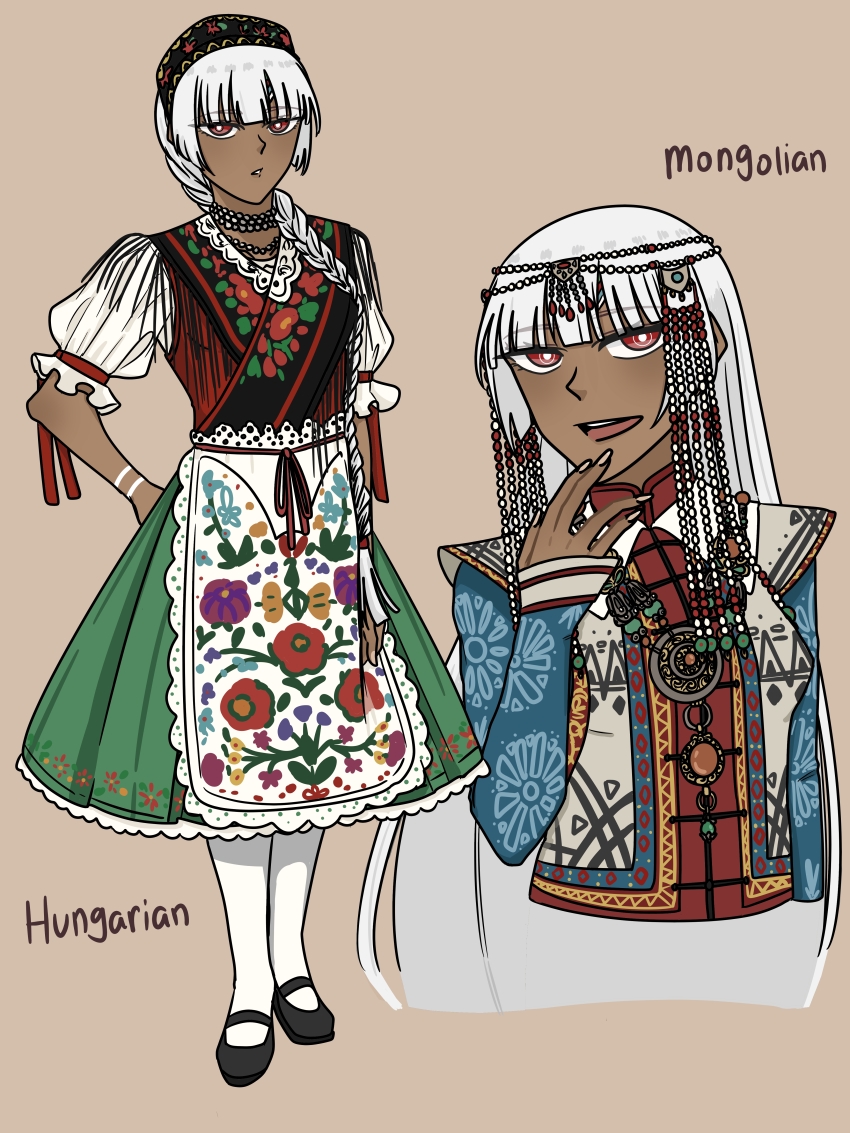 1girl, absurdres, altera_(fate), alternate_costume, apron, bead_necklace, beads, black_footwear