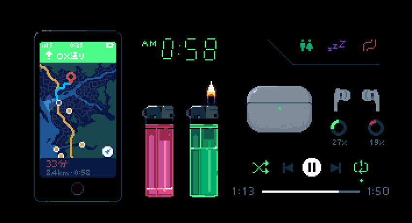 animated, animated_gif, battery_indicator, black_background, cellphone, commentary, english_commentary, equipment_layout