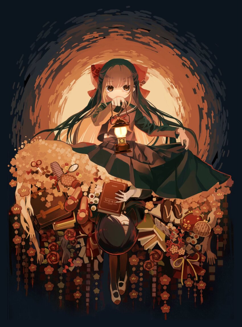 1boy, 1girl, black_eyes, black_hair, black_pantyhose, black_sailor_collar, black_shirt, black_skirt