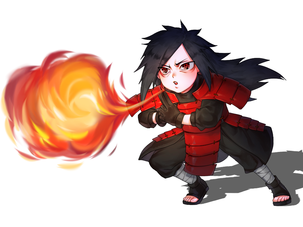1boy, armor, bandaged_leg, bandages, black_gloves, black_hair, breath_weapon, breathing_fire