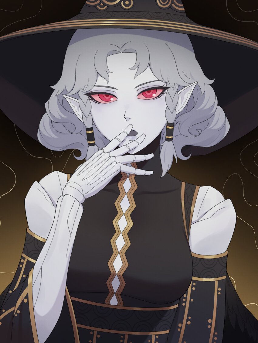 1girl, absurdres, agrat_bat_mahlat_(megami_tensei), black_wings, braid, breasts, colored_sclera, colored_skin